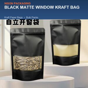 Black Matte Window Kraft Bag