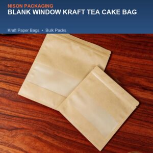 Blank Window Kraft Tea Cake Bag