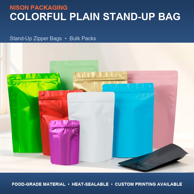 Colorful Plain Stand-Up Bag