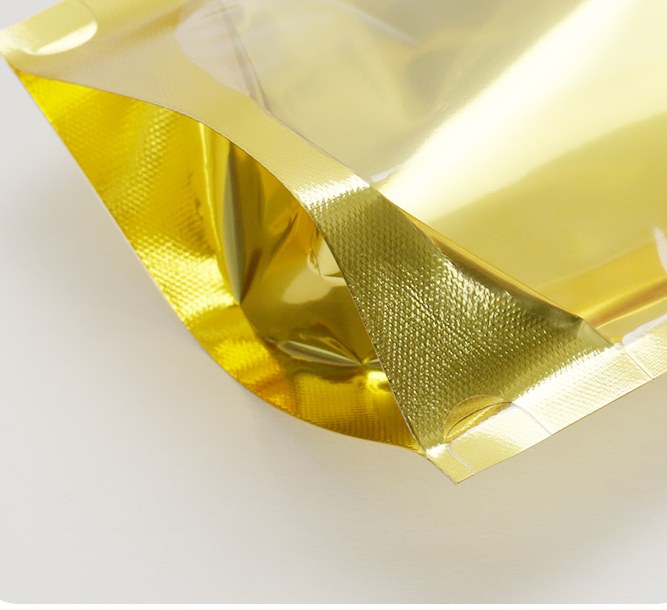 Gold-Lined Glossy Zip Bag detail 3