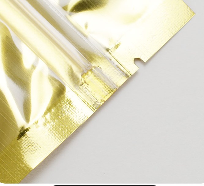 Gold-Lined Glossy Zip Bag detail 4