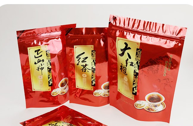 Heavy-Duty Red Foil Tea Pouch detail 7