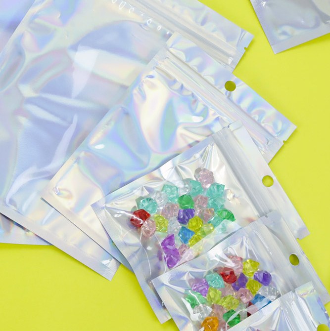 Holographic Flat-Bottom Bag detail 6
