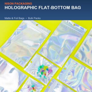 Holographic Flat-Bottom Bag