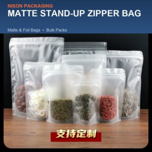 Matte Stand-Up Zipper Bag