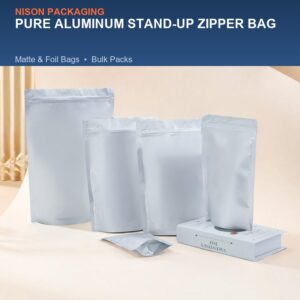 Pure Aluminum Stand-Up Zipper Bag