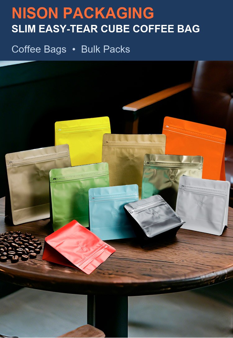 Slim Easy-Tear Cube Coffee Bag detail 1