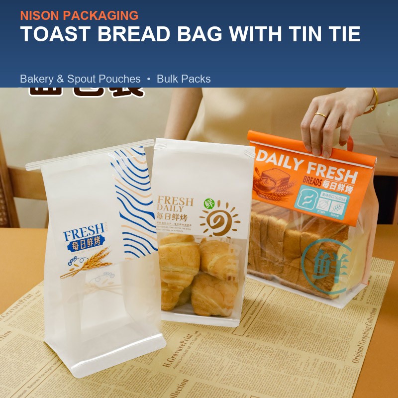 Toast Bread Bag with Tin Tie