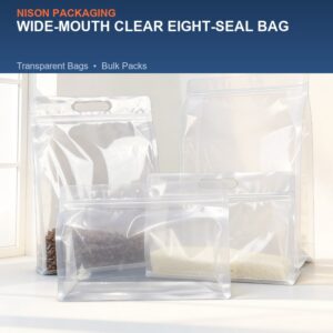 Wide-Mouth Clear Eight-Seal Bag